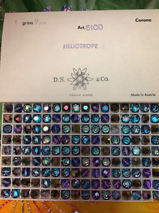 Factory Pack Swarovski Crystal Heliotrope 7mm Lentil 5100 Beads; 72pcs; Vintage