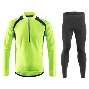 Maglia Ciclismo MTB Mountain Bike Jersey Silm Pantaloni Imbottiti Asciugatura Rapida Riflettente - Foto 1 di 16