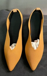 Slocyclub Womens Flats Classic Pointed Toe Slip On Ballet Brown sz 8 - Picture 1 of 3
