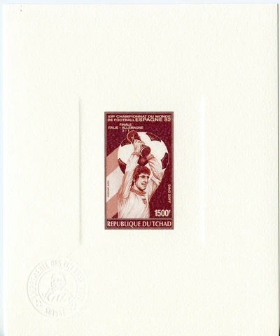 Tchad 1982 Soccer Spain 82 Dino Zoff Proof Workshop Color Proof Mid 942 Cover