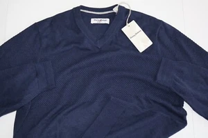Suéter Tommy Bahama Coolside Cuello en V Zona Isla Costa Azul LS Nuevo Mediano M - Imagen 1 de 5