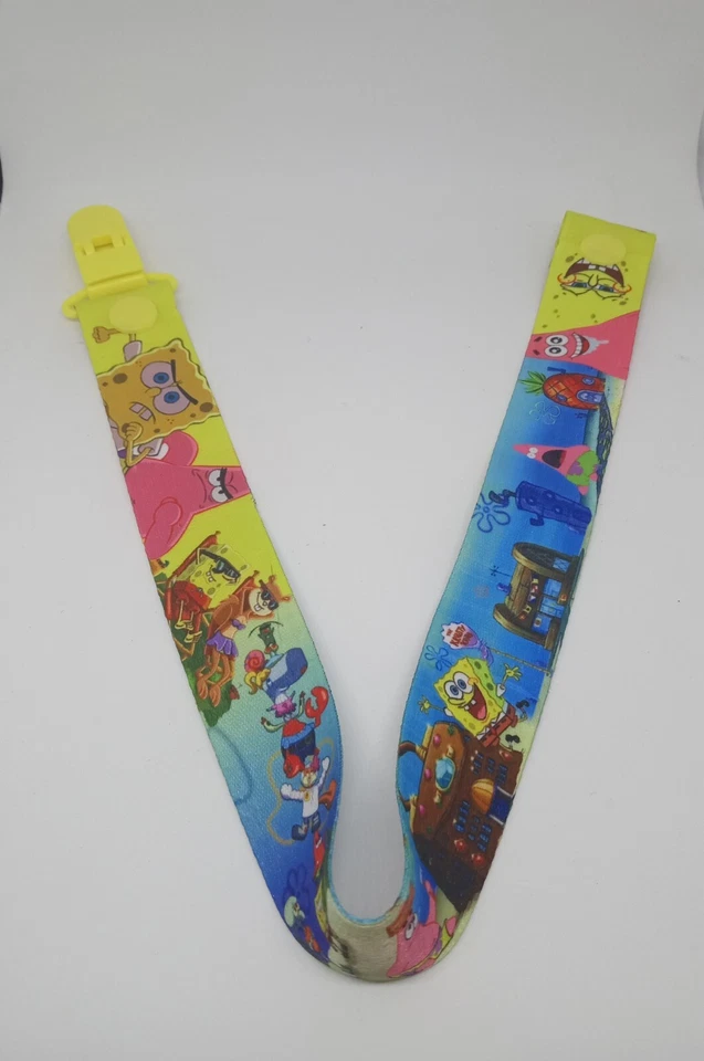 SpongeBob Pacifier Clip ABDL- Pacifier Holder  - Image 1 of 1