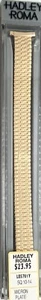 HADLEY ROMA EXPANSION Ladies Watch Band Micron Plate Gold 10-14mm Lug Curved End - Picture 1 of 6