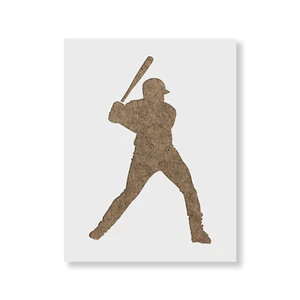 Plantilla de jugador de béisbol - plantillas Mylar duraderas y reutilizables - Imagen 1 de 5