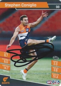 Signed 2022 GWS GIANTS AFL Card STEPHEN CONIGLIO - Imagen 1 de 3