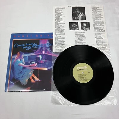 Nanci Griffith - Once In A Very Blue Moon - Vinyl LP Album Record 1984 - Image 1 of 4