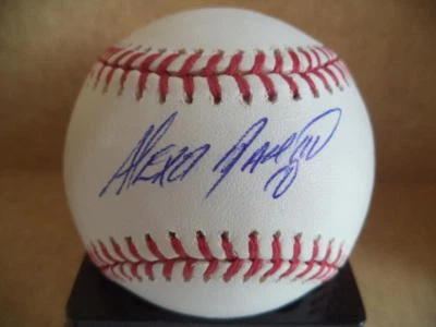 亚历克谢·拉米雷斯白色袜队/帕德里斯/雷斯签名亲笔签名 M.L. 棒球带真品证明 — 第 1/2 张图片