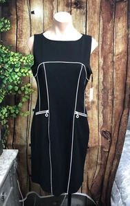 NWT Calvin Klein Sleeveless Pencil Dress Size 8 Black, A-26 - Picture 1 of 8