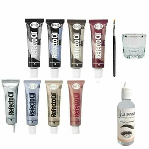 Refectocil Eyelash Tint Eyebrow Tinting Dye Kit Brush Dish Eye Lashes Developer - Picture 1 of 14