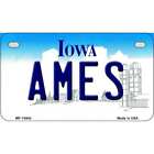 Ames Iowa Novelty Metal Motorcycle Plate MP-10942