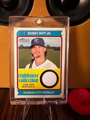 2023 Topps Heritage High Number Bobby Witt Jr Clubhouse Collection Relic CCR-BWJ - Image 1 of 2