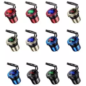 Metal 90W Dual Type C USB C PD Fast Car Charger with Voltage/Power Display - Zdjęcie 1 z 20