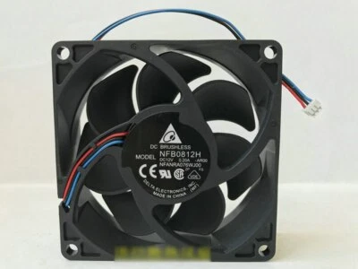 NFB0812H-AR00 DC 12V 0.20A 8025 80x80x25mm 8cm 3 PIN Cooling Fan - Image 1 of 2