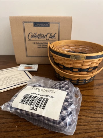 LONGABERGER JW COLLECTION COLLECTOR’S CLUB MINIATURE APPLE BASKET COMBO Cover