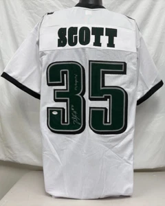 Boston Scott Signed Eagles Style Custom Jersey (XL) Fly Eagles Fly PSA COA 520 - Bild 1 von 6