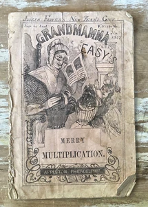 Antique chapbook Grandmama Easys Merry Multiplication Appleton Phila 1840s color - Imagen 1 de 10