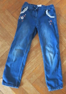 Jeans mit Gummibund, Topolino, Stickerei: Katze und Sterne , 122 - Bild 1 von 4
