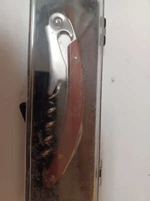 Prodyne Metalla Stainless Steel Waiters Corkscrew With Rosewood Handle Foto 1 de 2