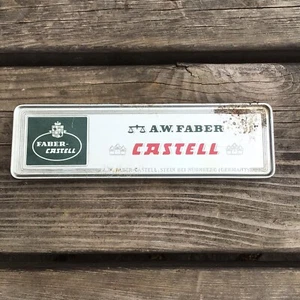 Vintage Faber Castell Pencils & Storage Tin 9000 HB F Lot of 10 Green Germany - Picture 1 of 6