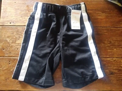 NUEVO NUEVO CON ETIQUETAS Gymboree talla 3t niños negro con rayas blancas gimnasio pantalones cortos deportivos verano Foto 1 de 2