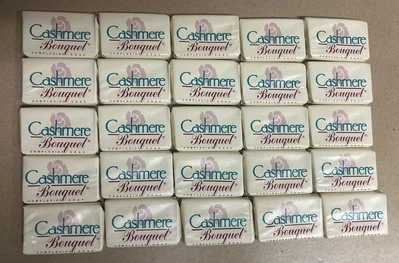 Jabón ramo de cachemir vintage tamaño de viaje motel hotel lote de 25 envolturas individuales Foto 1 de 4