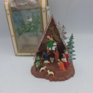 Vintage Plastic Blume Nativity Set Christmas Decoration- Original box Hong Kong - Picture 1 of 7