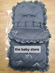 Bebé Niñas/Niños Carbón/Plata Cinta Arcos Pies Manguito Acogedor Dedos Cochecito Cochecito - Imagen 1 de 1