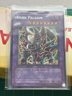 Dark Paladin DMG‑001 YuGiOh Secret Rare 2002 Limited Edition Promo LP Crease - Image 1 of 4