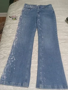 Paige Sabine Jeans Artist Distressed Paint Splattered Flare Jeans Size 31 - Picture 1 of 9