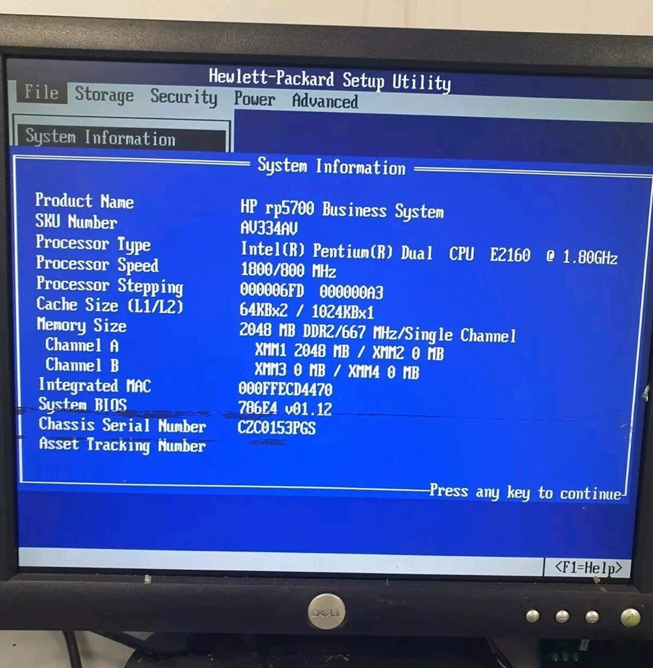 HP Compaq RP5700 SN CZC0153PG5 - Image 1 of 4