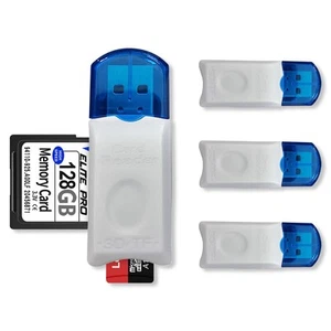4 Pack USB SD Card Reader for PC, Micro SD Card to USB Adapter, Camera Memory... - Picture 1 of 7