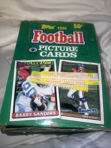 1991 Topps NFL Football Wax Box 36 Unopened Packs Full Of NFL Hall Of Famers!!!! - Picture 1 of 4