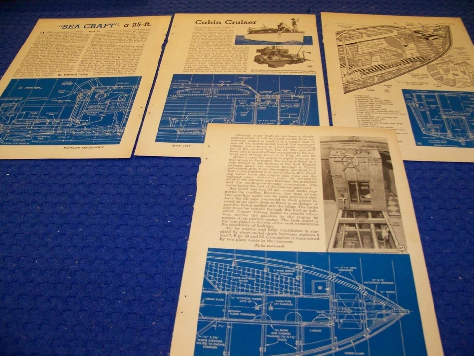 BUILD: SEA CRAFT 25' CABIN CRUISER (PART III) ...PLANS/DETAILS/PHOTOS (330QQ) - Image 1 of 4