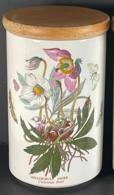 Bote de jardín botánico Portmeirion tapa de madera Helleborus Niger rosa de Navidad Foto 1 de 4