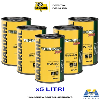 5 LITRI OLIO MOTORE AUTO BARDAHL TECHNOS XVS C3 5W40 SYNTHETIC OIL ACEA C3 - Image 1 of 4