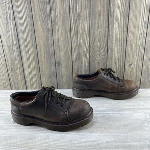 Zapatos Oxford Gruesos AirWair De Colección Dr Martens Cuero Marrón Para Hombre Talla 8 - Imagen 1 de 19