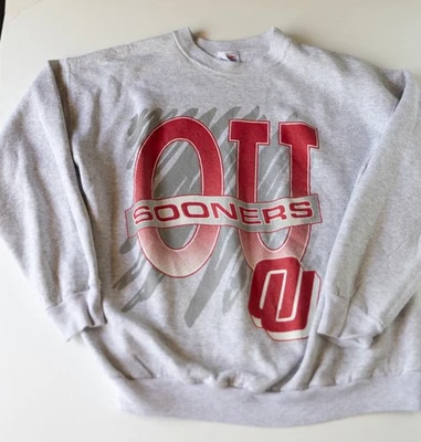 Sudadera De Colección Universidad de Oklahoma OU Sooners Fútbol Deportes Talla Grande Foto 1 de 4