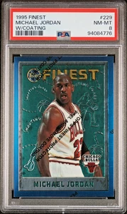 1995 Finest #229 Michael Jordan W/Coating PSA 8 - Picture 1 of 2