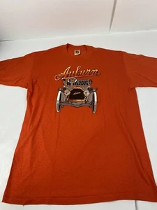 Vintage 80s Logo 7 Auburn Car Museum Indiana SINGLE STITCH T Shirt Large - Picture 1 of 7