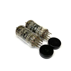 M. Pair ECC82 Short Grey Plate Ring Getter NOS Mullard UK Valve Tubes (VT5) - Picture 1 of 1