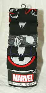 5 Paar Marvel Comics Anti-Hero Venom neue Crew Socken Gr. 8-12 Schuh Spider-Man Feind - Bild 1 von 4