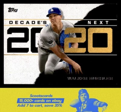 2020 Topps Walker Buehler Decade's Next #DN-17 Los Angeles Dodgers - Image 1 of 2
