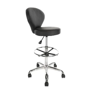 Hydraulic Rolling Clinic Spa Massage Stool Salon Chair with Backrest Footrest - Picture 1 of 9