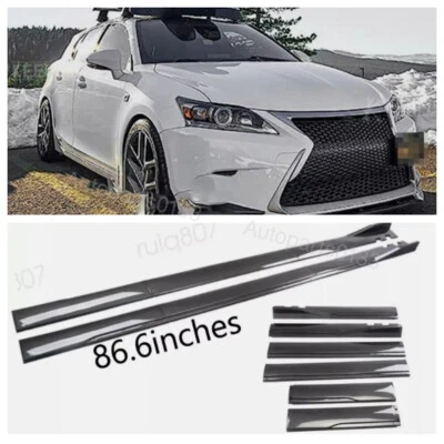 For Lexus CT 200h 86.6" Carbon Style Side Skirts Rocker Panel Kits US STOCK Foto 1 de 4