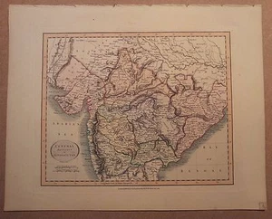 JOHN CARY MAP OF CENTRAL HINDOOSTAN - INDIA 1813 FROM HIS New Elementary Atlas - Picture 1 of 1
