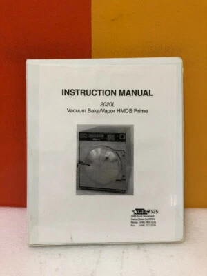 Genesis 960925 2020L vacío horneado/vapor HMDS Prime manual de instrucciones Foto 1 de 3