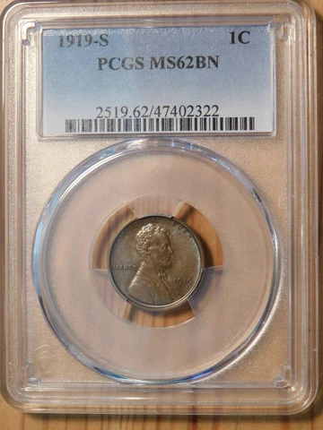 1919-S Lincoln Cent *PCGS MS 62 BN* Cover