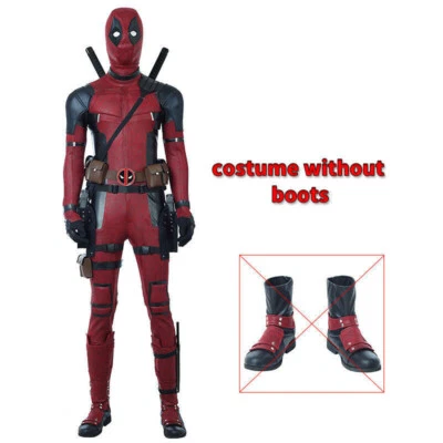 Deadpool косплей костюм комбинезон с ботинки аксессуары набор сделанный на заказ лот мужчин - Изображение 1 из 4