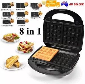 8in1 Electric Breakfast Making Machine Sandwich Cake Donut Walnut Panini Cooking - Picture 1 of 14