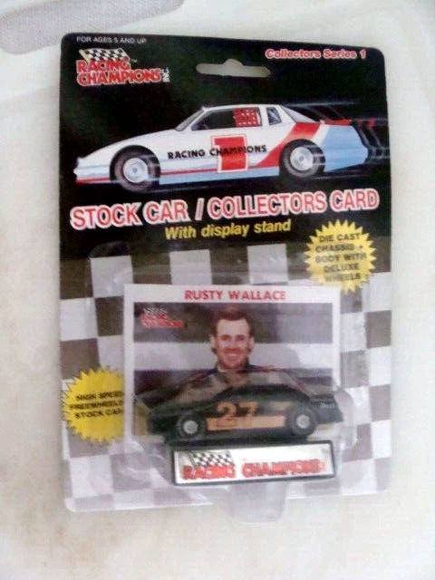 #27 Rusty Wallace negro y dorado 1989 Racing Champions 1:64 coche Earnhardt trasero Foto 1 de 4